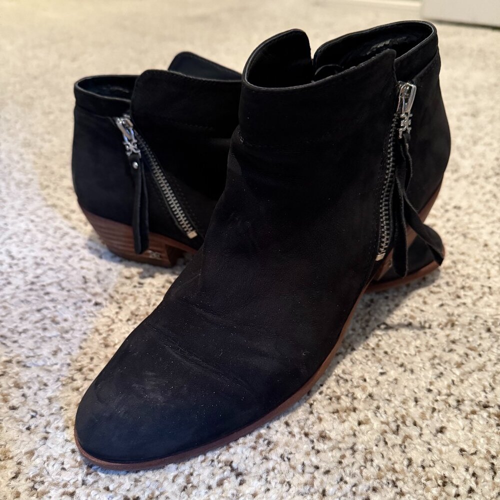 Sam Edelman | Packer Suede Leather Ankle Bootie | Black | Size: 8.5